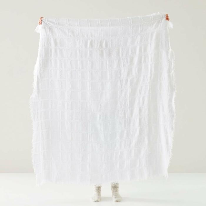 Throws & Blankets |  Pasquale White Linen Throw Home Styling Throws & Blankets