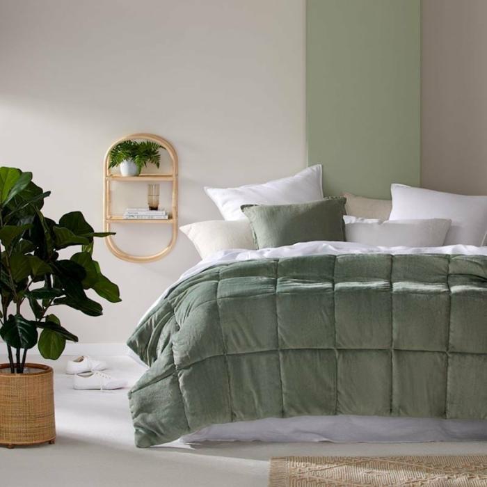 Throws & Blankets |  Plush Sage Quilted Comforter Blanket Home Styling Throws & Blankets