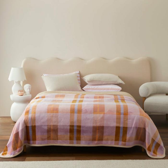 Throws & Blankets |  Sherpa Melrose Check Blanket Home Styling Throws & Blankets