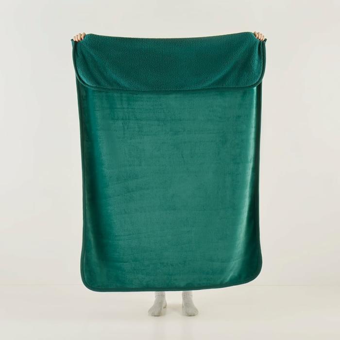 Throws & Blankets |  Sherpa Teal Throw Home Styling Throws & Blankets