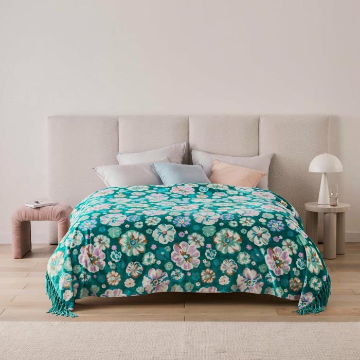 Throws & Blankets |  Supersoft Zinnia Floral Print Blanket Home Styling Throws & Blankets