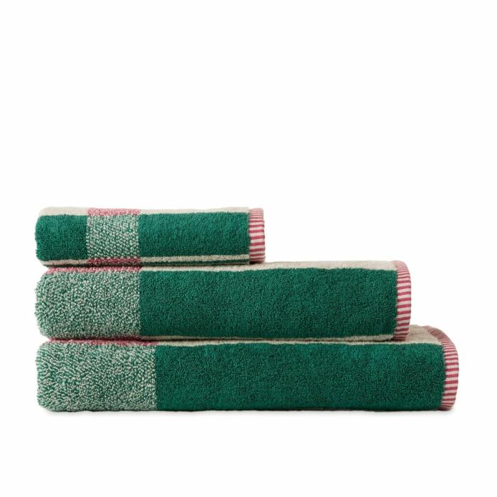 Towels |  Fletcher Check Jade Multi Towel Range Bathroom & Laundry Towels