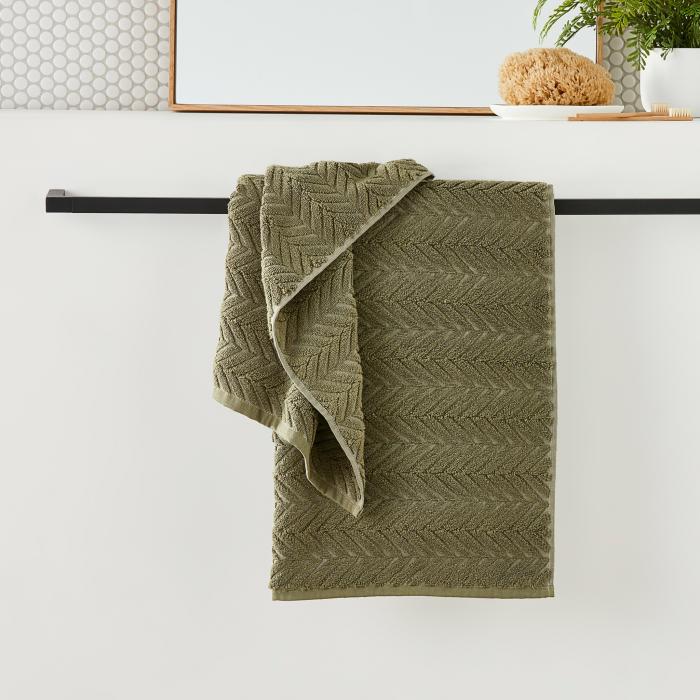 Towels |  Mimosa Avocado Marle Textured Towel Range Bathroom & Laundry Towels