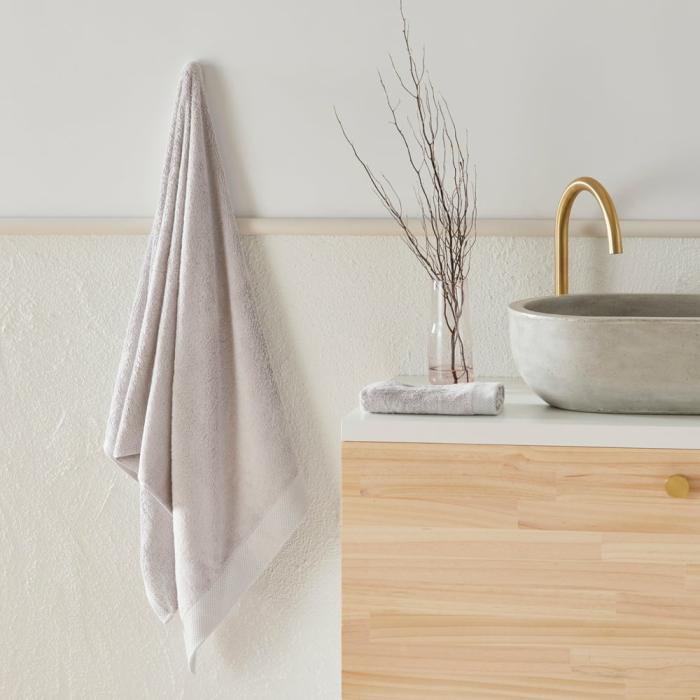 Towels |  Navara Dove Grey Solid Bamboo Cotton Towel Range Bathroom & Laundry Towels