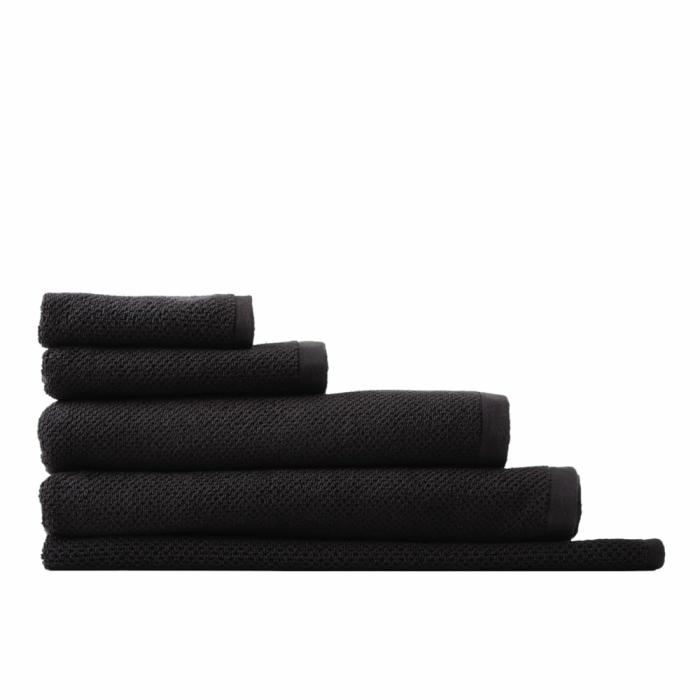 Towels |  Savannah Black Textured Towel Range Bathroom & Laundry Towels