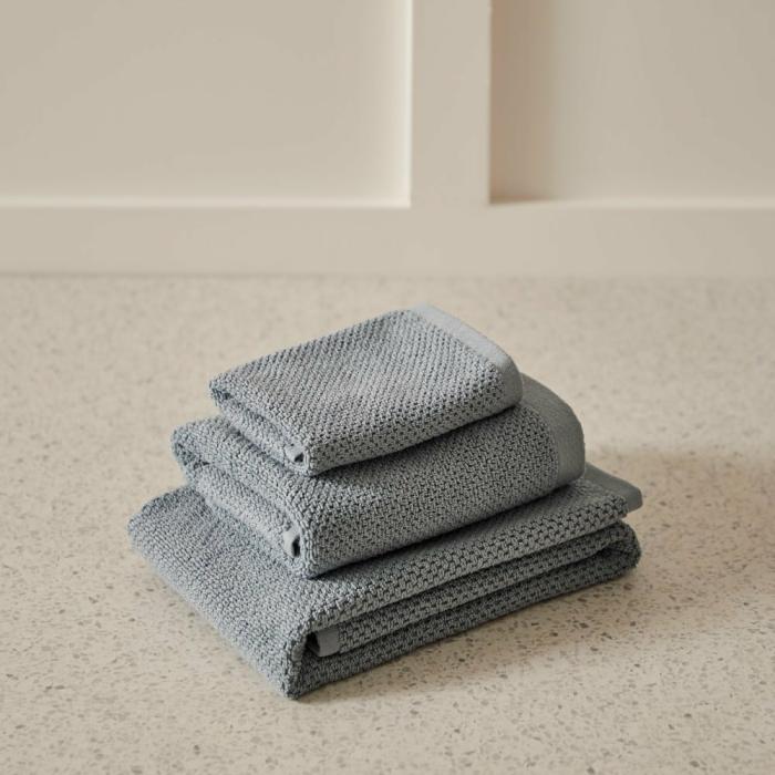 Towels |  Savannah Textured Sea Blue Towel Range Bathroom & Laundry Towels