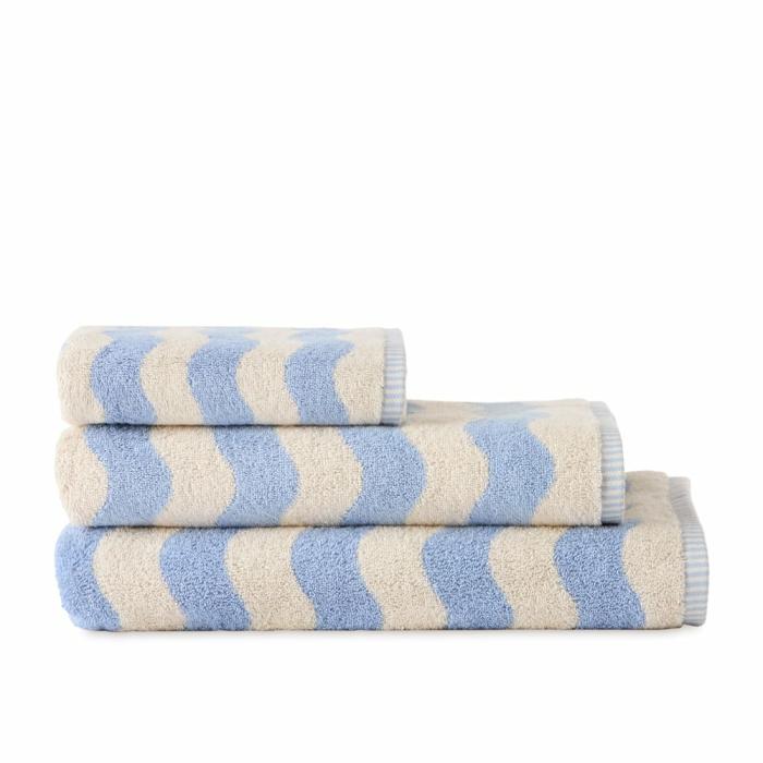 Towels |  Wave Chambray Blue Towel Range Bathroom & Laundry Towels