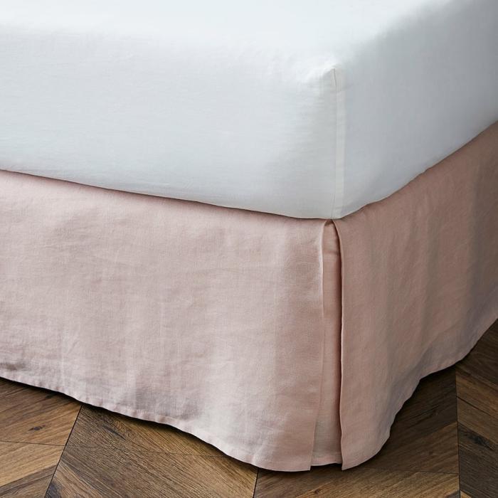 Valances |  Vintage Washed Nude Pink Linen Valance Bedlinen Valances