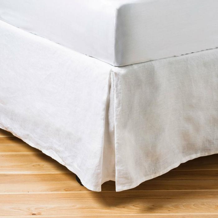 Valances |  Vintage Washed White Linen Valance Bedlinen Valances