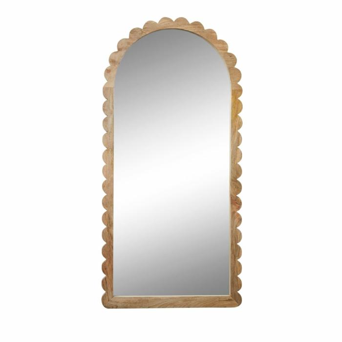 Wall Art & Mirrors |  Hazel Natural Floor Arch Scallop Mirror Home Styling Wall Art & Mirrors