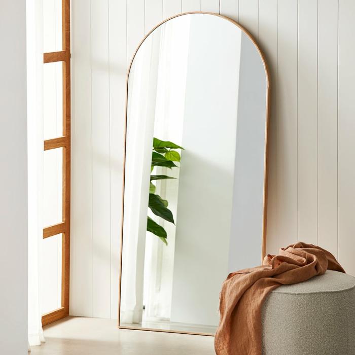 Wall Art & Mirrors |  Horizon Oak Wall Leaning Arch Mirror Home Styling Wall Art & Mirrors