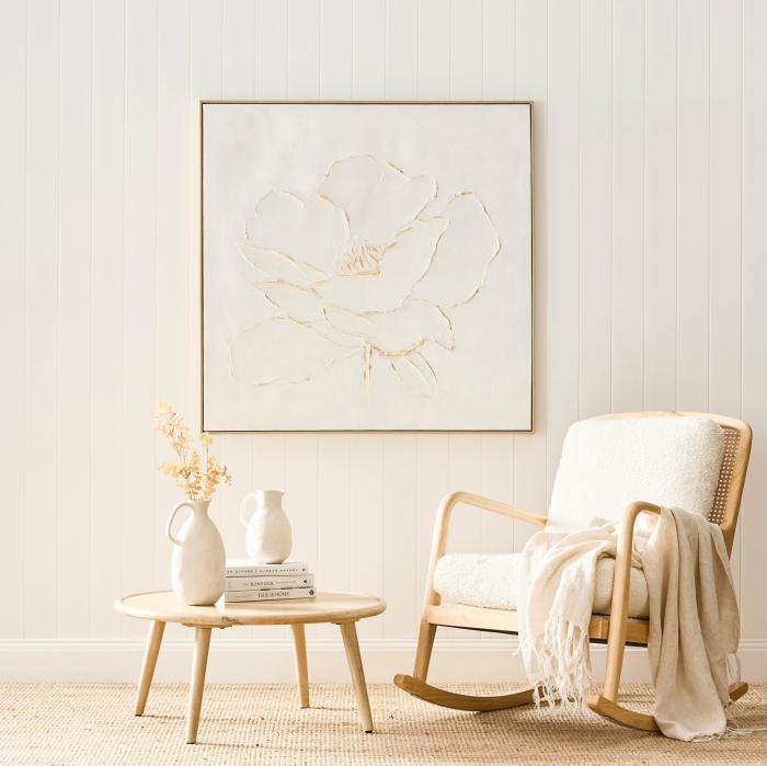 Wall Art & Mirrors |  Moma White Flower Canvas Home Styling Wall Art & Mirrors