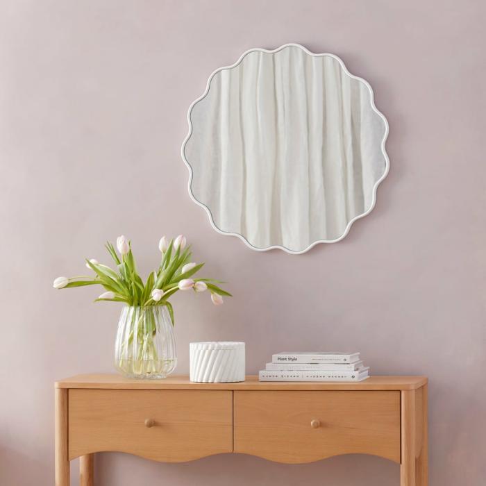 Wall Art & Mirrors |  Ophelia White Round Mirror Home Styling Wall Art & Mirrors