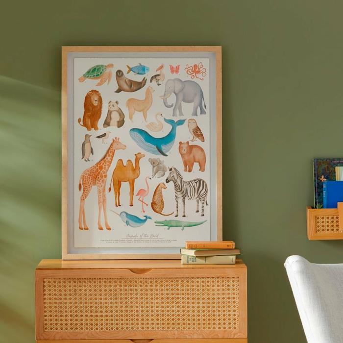 Wall Decor |  Animals Of The World Wall Art Kids Decor Wall Decor