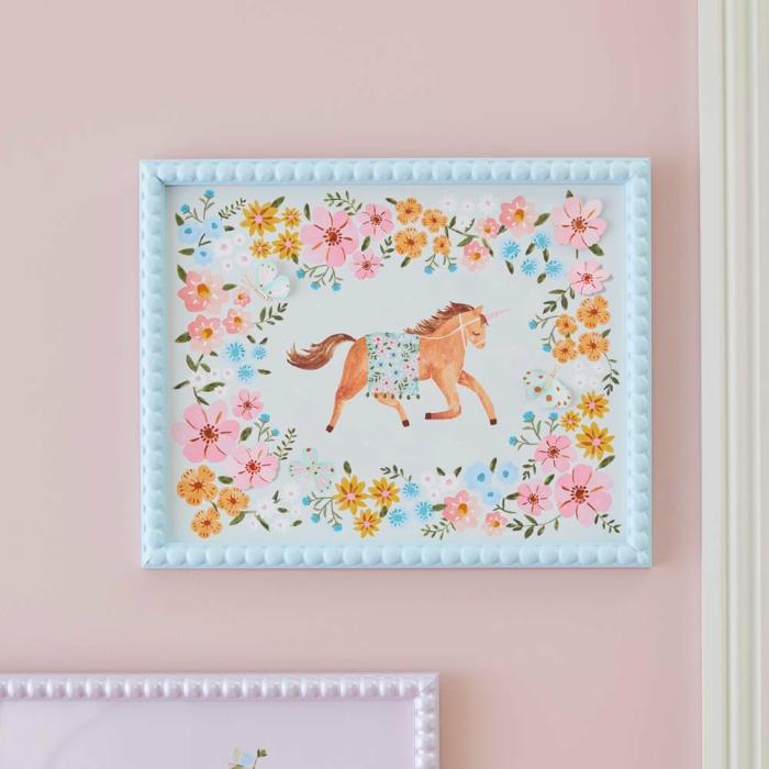 Wall Decor |  Heirloom Floral Unicorn Wall Art Kids Decor Wall Decor