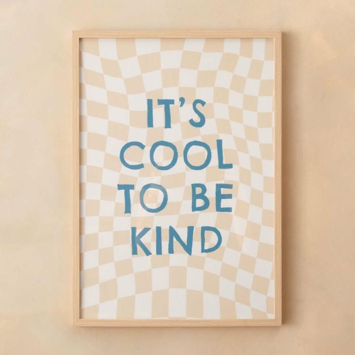 Wall Decor |  It’s Cool To Be Kind Wall Art Kids Decor Wall Decor