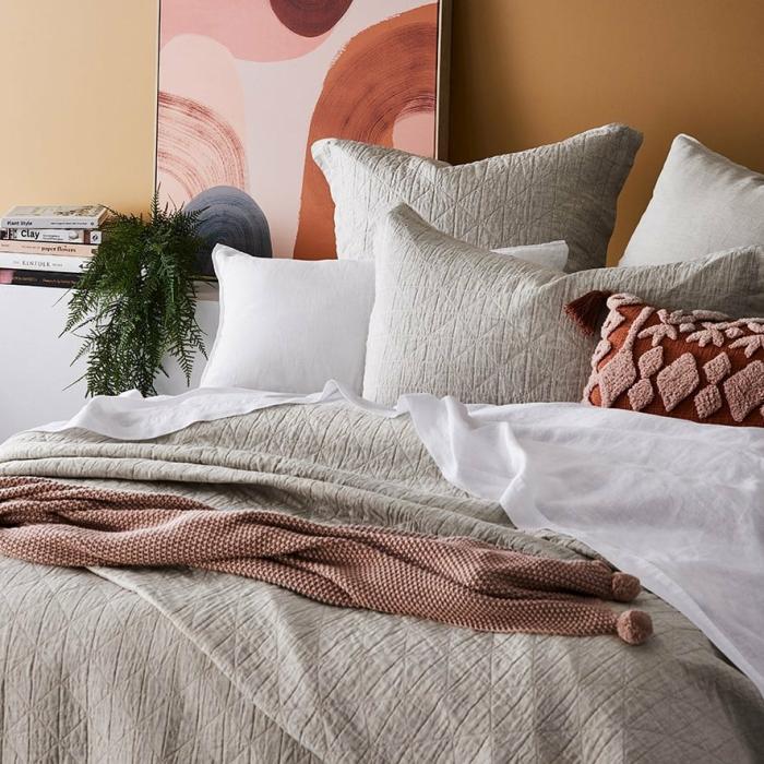 Quilt Covers |  Vintage Washed Linen Coverlet Linen Separates Bedlinen Coverlets