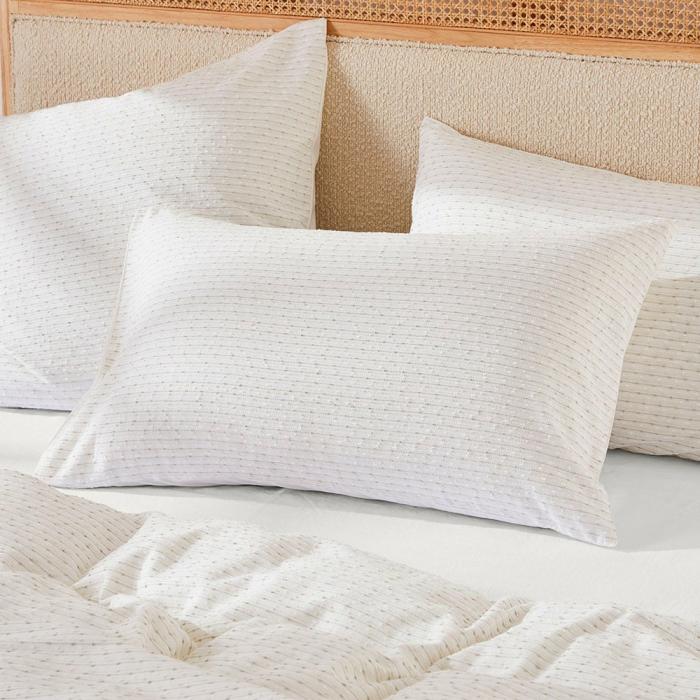 Pillowcases |  Elodie Off White Pillowcases Bedlinen Pillowcases