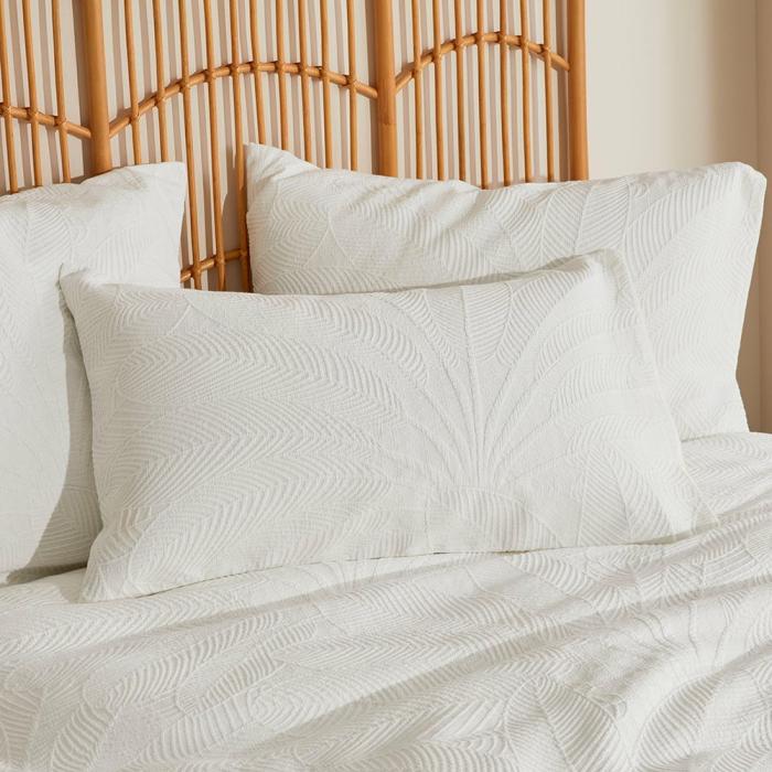 Pillowcases |  Acai Off White Matelasse Pillowcases Bedlinen Pillowcases