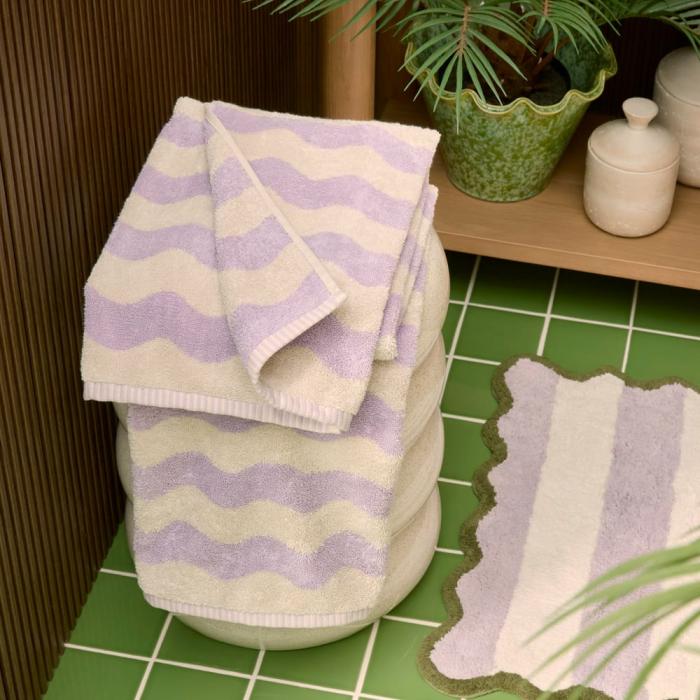 Towels |  Wave Lilac Towel Range Bathroom & Laundry Towels