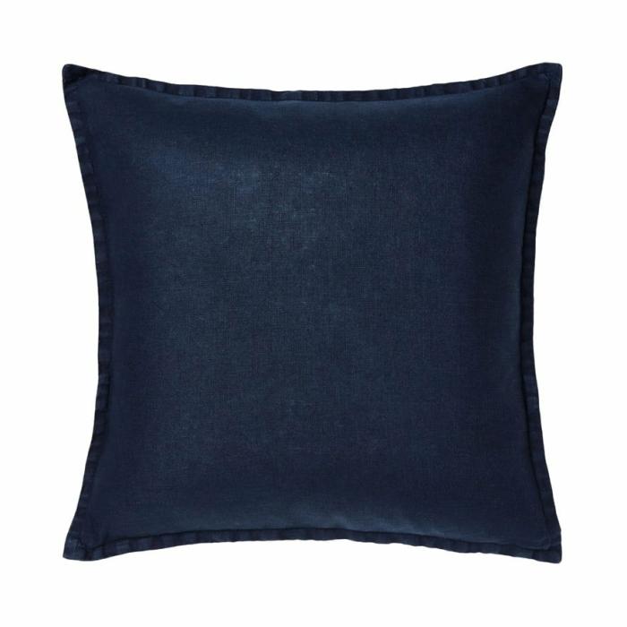 Cushions |  Belgian Navy Vintage Washed Linen Cushion Cushions Cushions