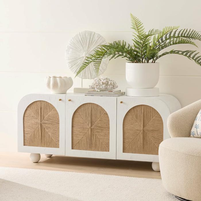 Storage & Shelves |  Safari White 3 Door Sideboard Living Room Storage & Shelves