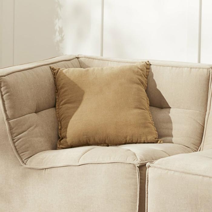 Cushions |  Belgian Tobacco Vintage Washed Linen Cushion