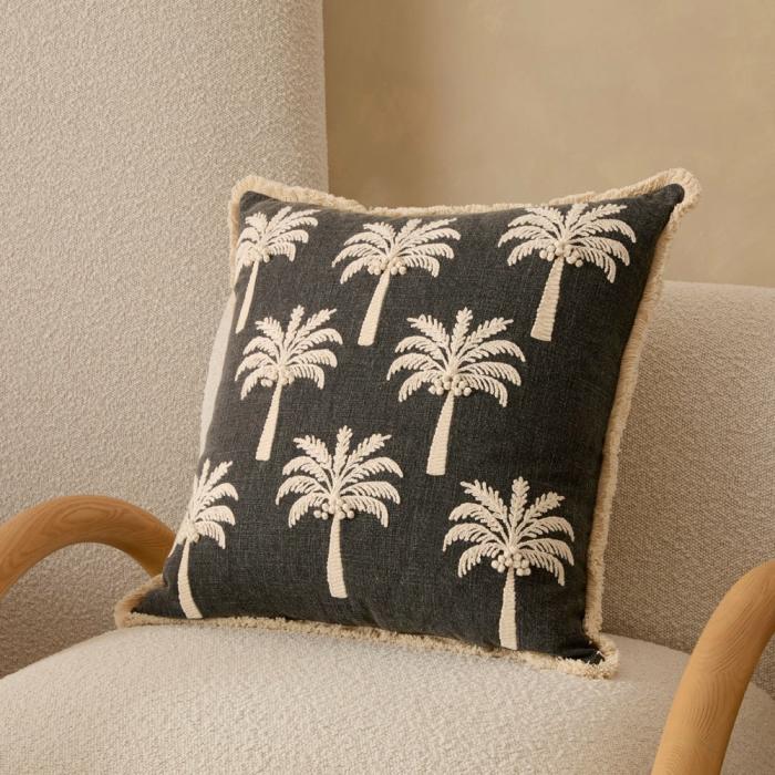 Cushions |  Coconut Palm Black Cushion Cushions Cushions