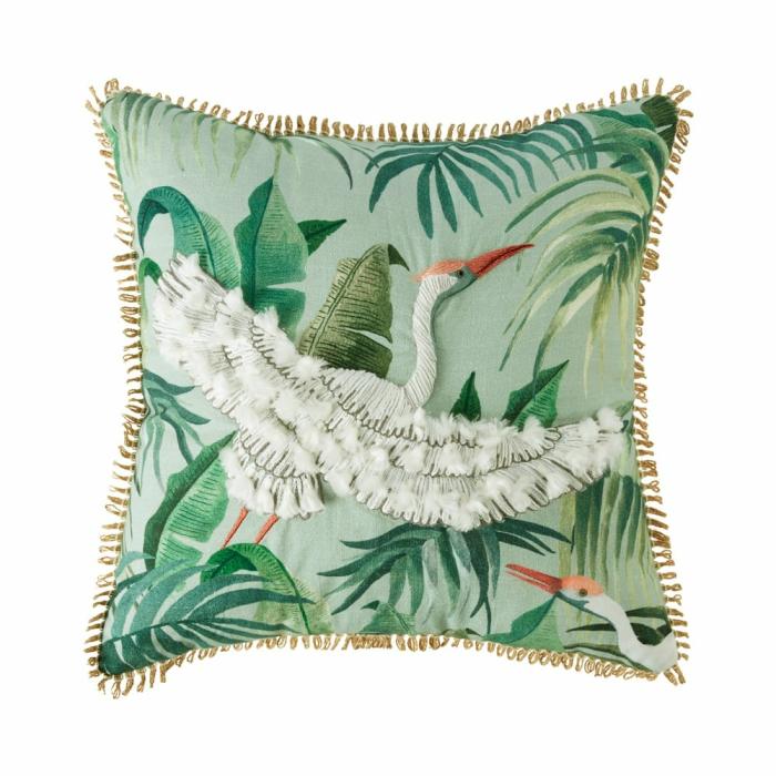 Cushions |  Margot Green Bird Cushion Cushions Cushions