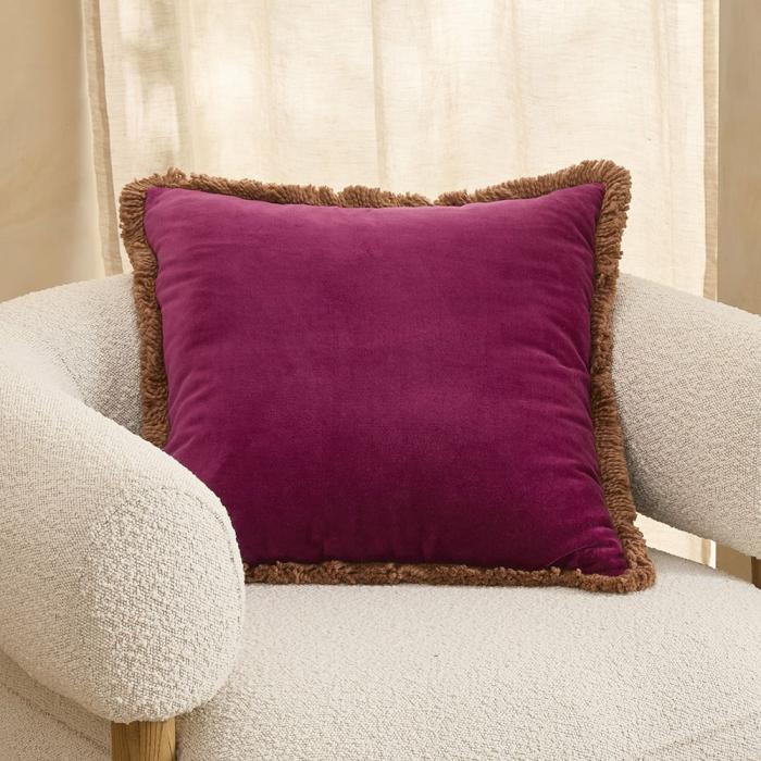 Cushions |  Mirri Raspberry Velvet Cushion Cushions Cushions