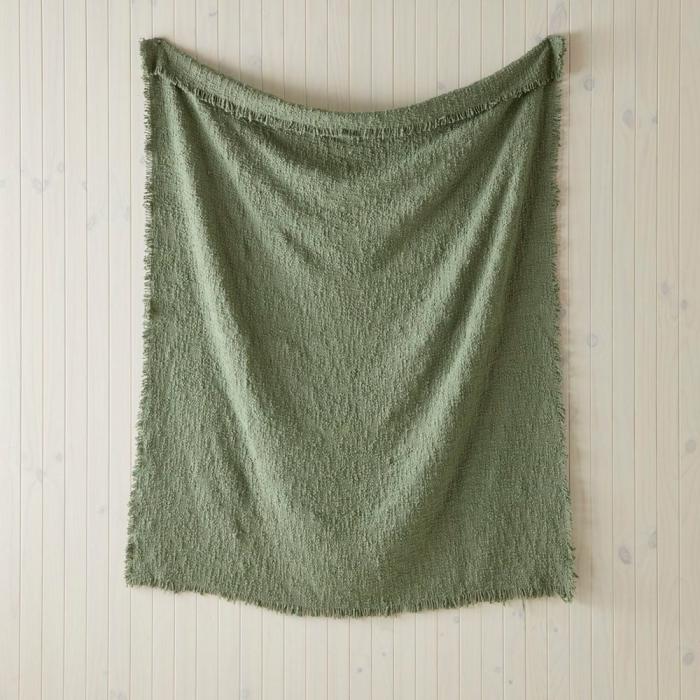 Throws & Blankets |  Leiden Olive Boucle Throw Home Styling Throws & Blankets